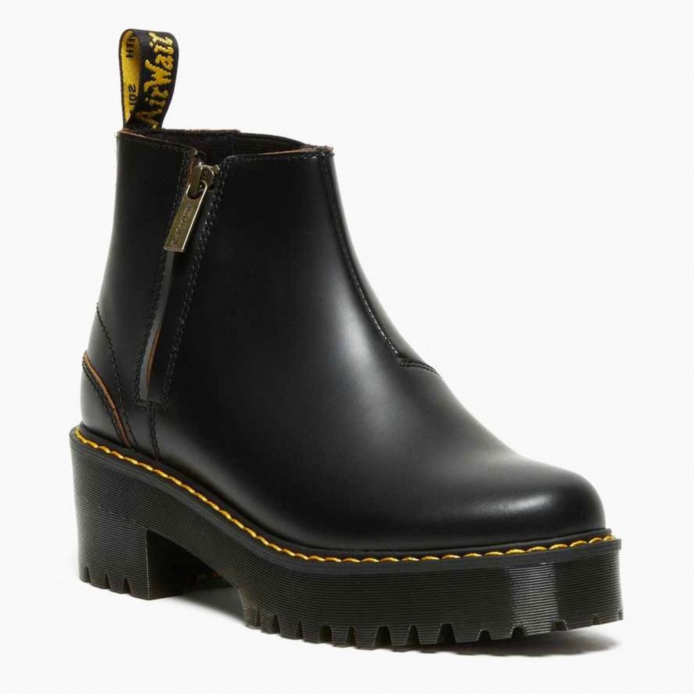 Dr. Martens Rometty II Size 5 Euro 36 Fits like 6 Air Wair Black Vintage Smooth
